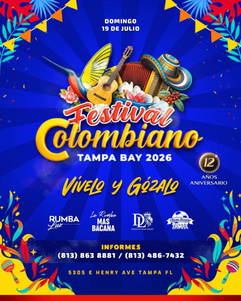Event - Festival Colombiano Tampa Bay 2025 (PRE VENTA) - Tampa, Florida - July 19, 2026 | concert tickets