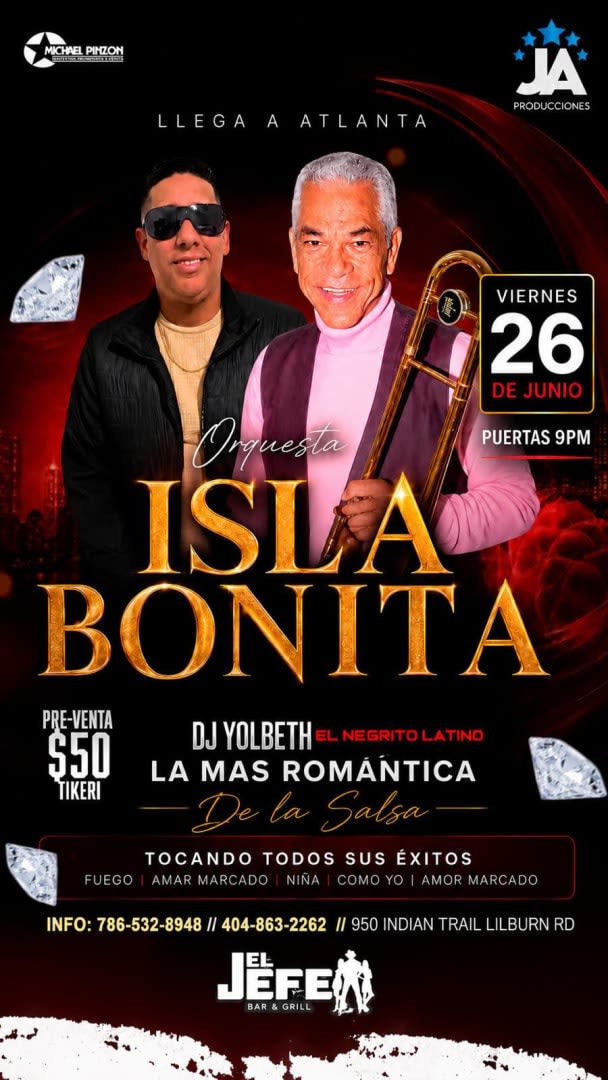 Event - ORQUESTA ISLA BONITA - Lilburn, Georgia - June 26, 2026 | concert tickets