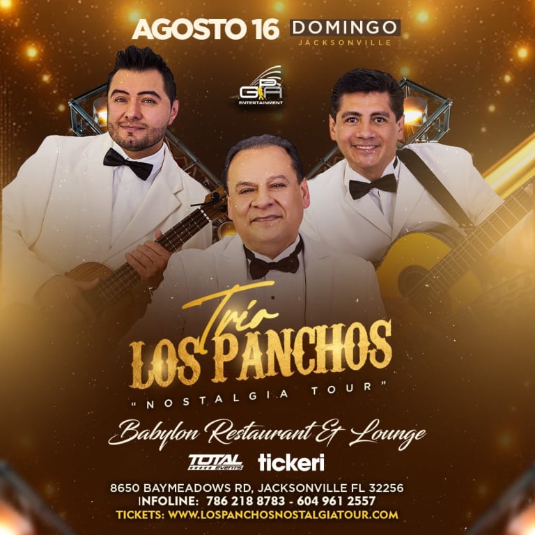 Event - Trio Los Panchos Nostalgia Tour en vivo - Jacksonville, Florida - August 16, 2026 | concert tickets