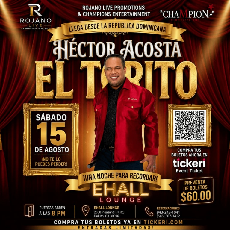 Event - EL TORITO EN E-HALL ESTE 15 DE AGOSTO - Norcross, Georgia - 15 de agosto de 2026 | concert tickets