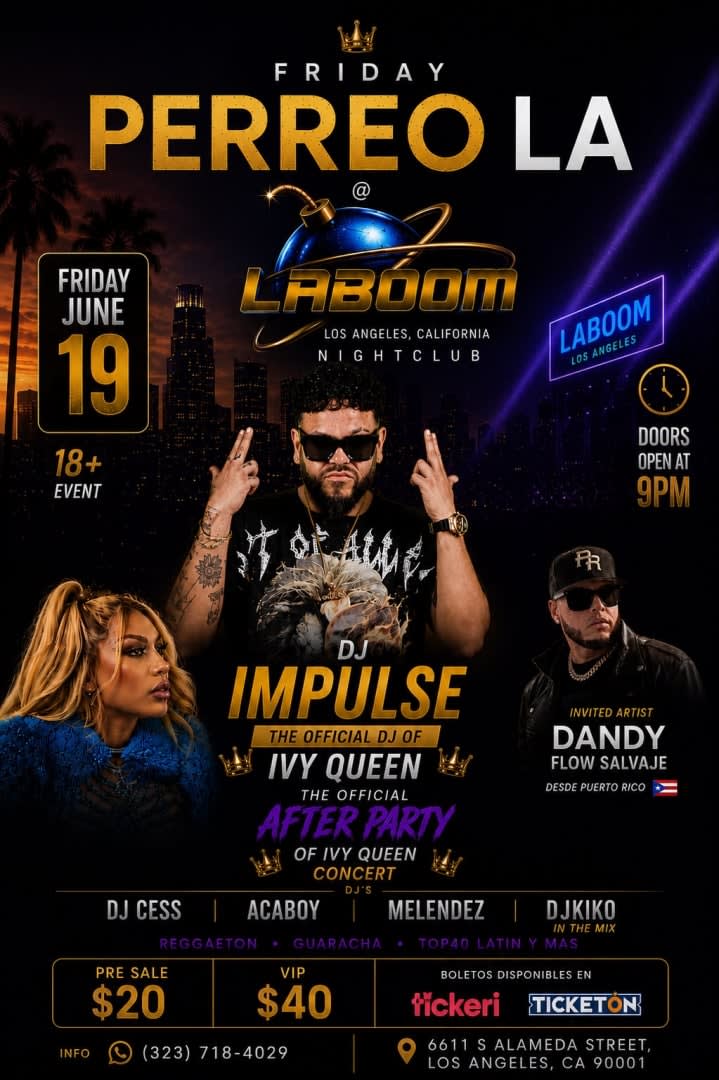 Event - IVY QUEEN OFFICIAL AFTER PARTY  - Los Angeles, CA - vie, 19 de junio de 2026} | concert tickets