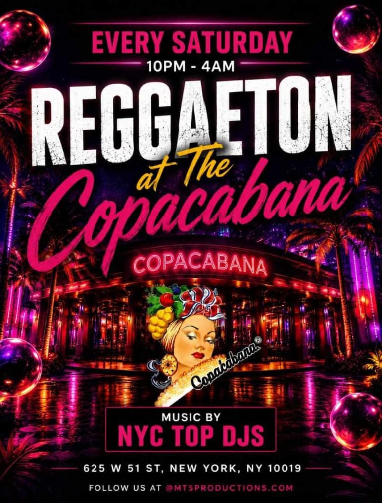 Event - Reggaeton at the Copacabana NYC | Latin Party NYC Saturday June 20th - New York, New York - June 20, 2026 | concert tickets
