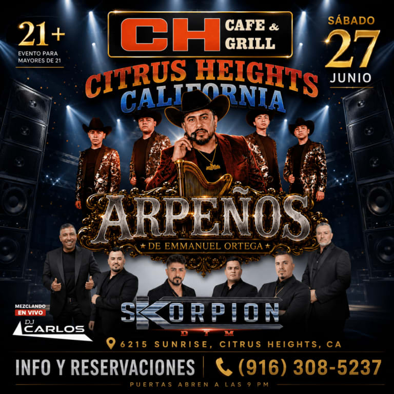Event - 🚨🔥ARPEÑOS Y GRUPO SKORPION EN CITRUS HEIGHTS CA🔥🚨 - Citrus Heights, California - June 27, 2026 | concert tickets