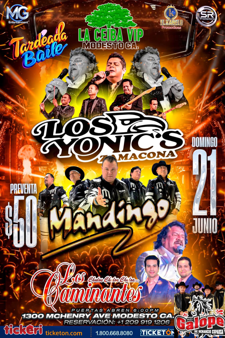Event - Grupero fest 2026 Grupo Mandingo,Los Yonics ,Los Caminantes - Modesto, California - June 21, 2026 | concert tickets