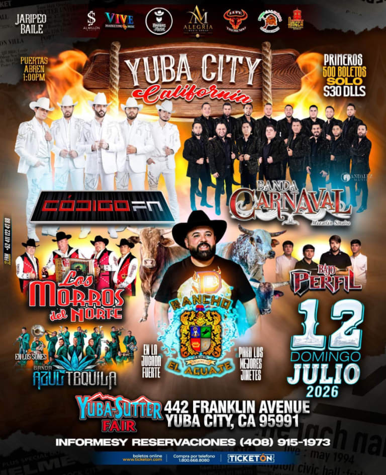 Event - Codigo FN & Banda Carnaval y muchos mas en concierto - Yuba City, California - July 12, 2026 | concert tickets