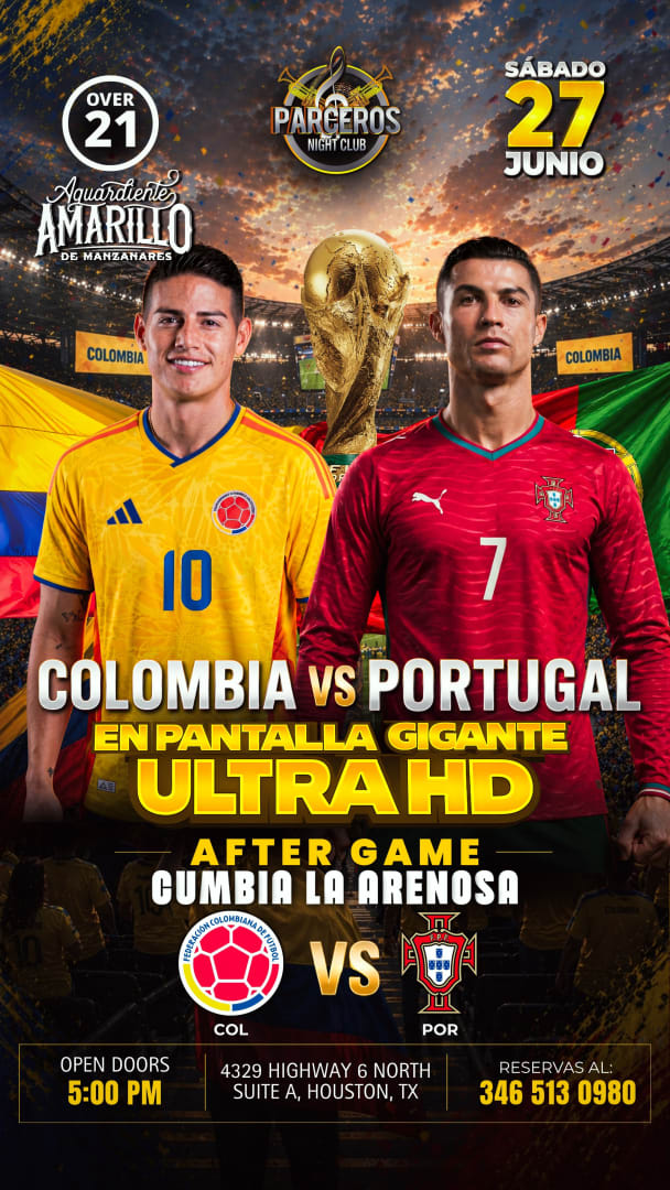 Event - COLOMBIA - PORTUGAL MUNDIAL 2026 - Houston, Texas - June 27, 2026 | concert tickets