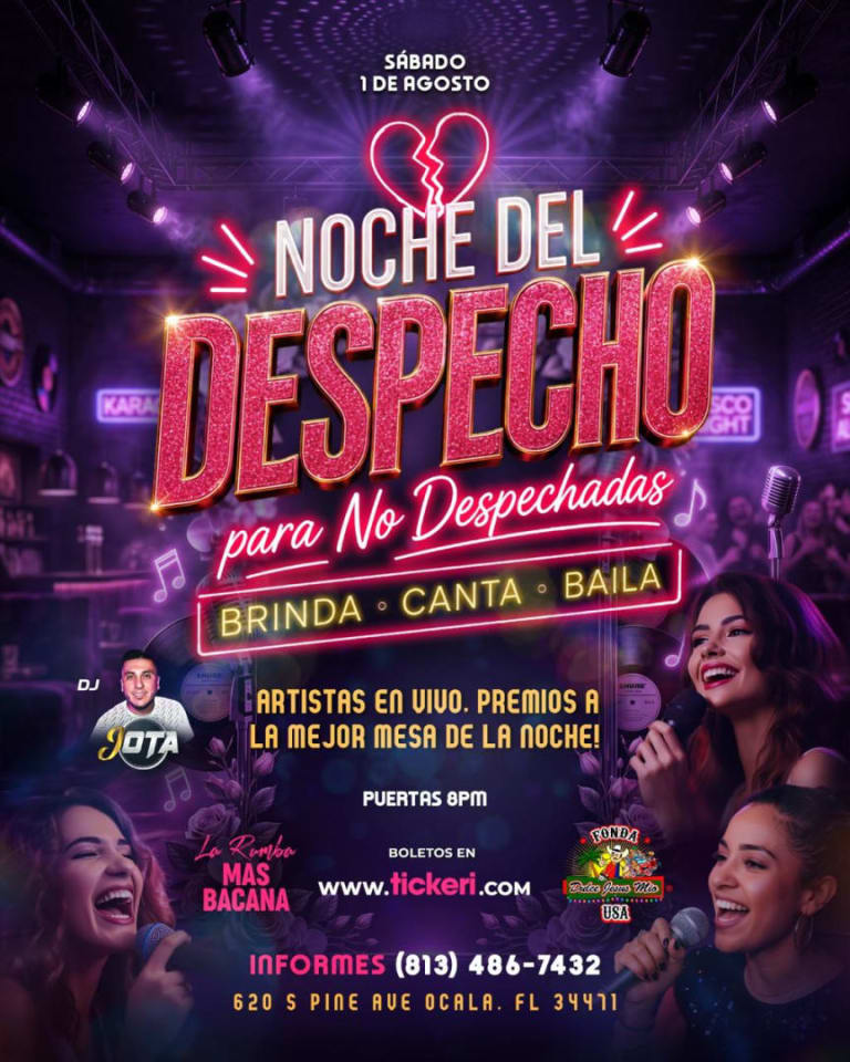 Event - Noche del Despecho "Para no despechadas" - Ocala, Florida - August 1, 2026 | concert tickets