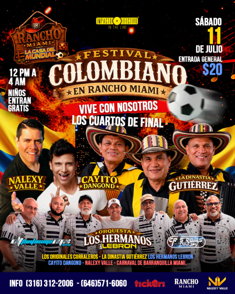 Event - FESTIVAL INDEPENDENCIA COLOMBIA - Hialeah, FL - Sat, July 11, 2026} | concert tickets
