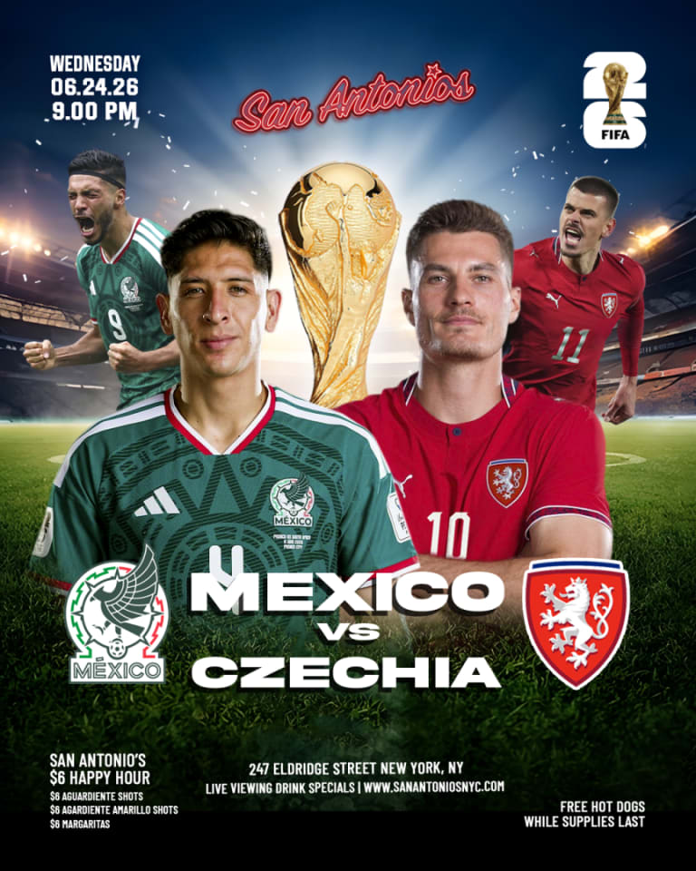 Event - FIFA WORLD CUP 2026 WATCH PARTY: MEXICO v CZECHIA at San Antonios - New York, New York - June 24, 2026 | concert tickets
