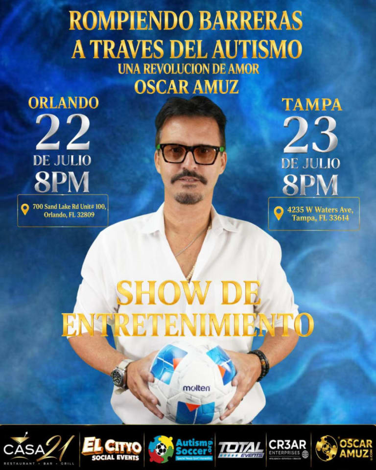 Event - Rompiendo Barreras a Traves del Autismo. Una Revolución de amor - Oscar Amuz - Tampa - Tampa, Florida - July 23, 2026 | concert tickets