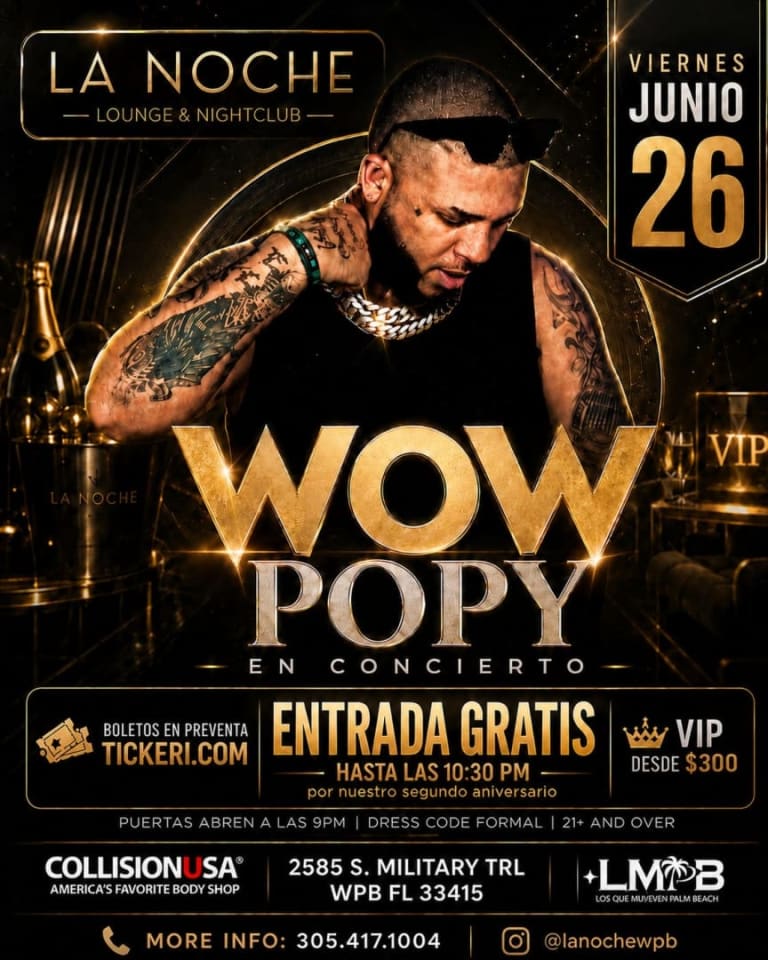 Event - Woo Popy en Concierto free cover  - West Palm Beach, Florida - June 26, 2026 | concert tickets