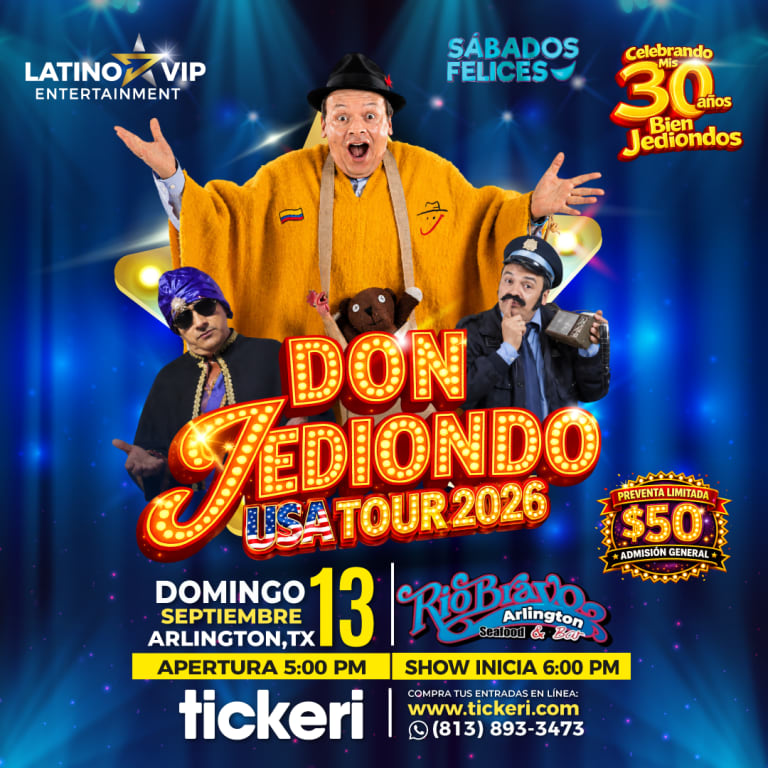 Event - DON JEDIONDO "GIRA USA 2026" - Arlington, TX - Sun, September 13, 2026} | concert tickets