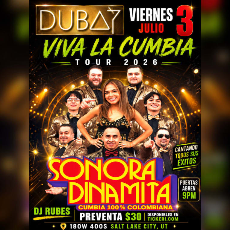 Event - LA SONORA DINAMITA  - Salt Lake City, Utah - July 3, 2026 | concert tickets