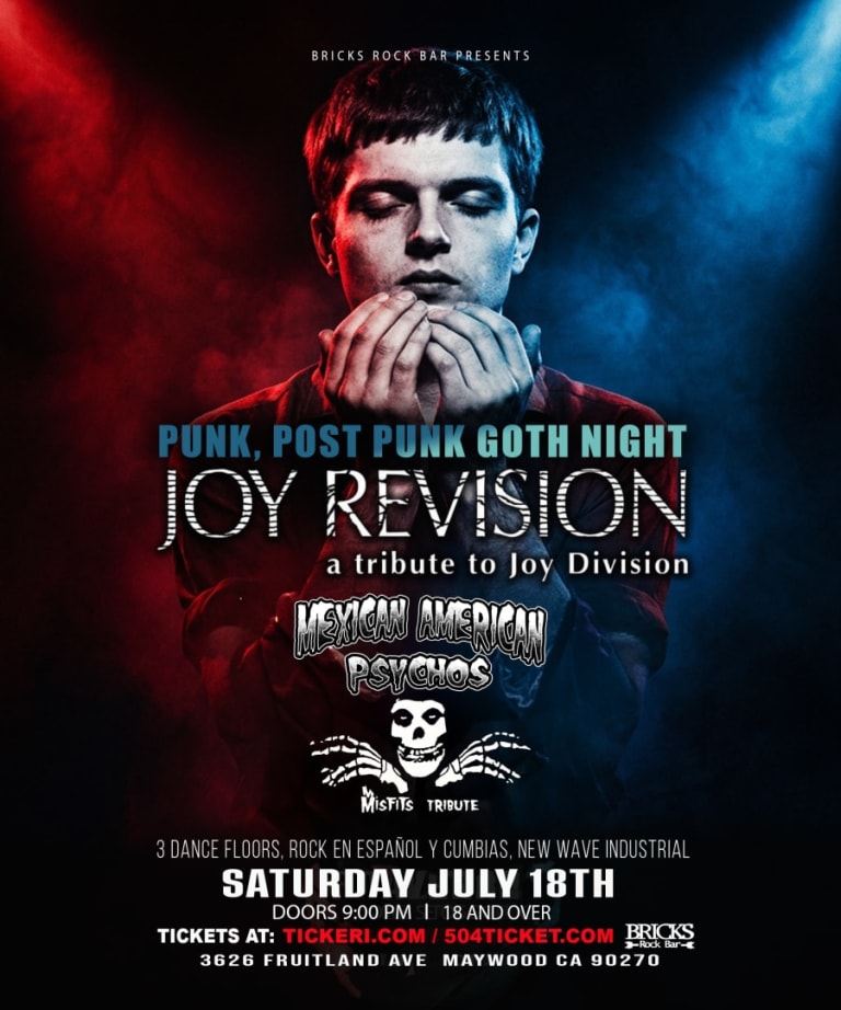 Event - PuNK, POST PUNK GOTH NIGHT WITH TRIBUTES TO JOY DIVISION AND MISFITS  - Maywood, California - July 18, 2026 | concert tickets