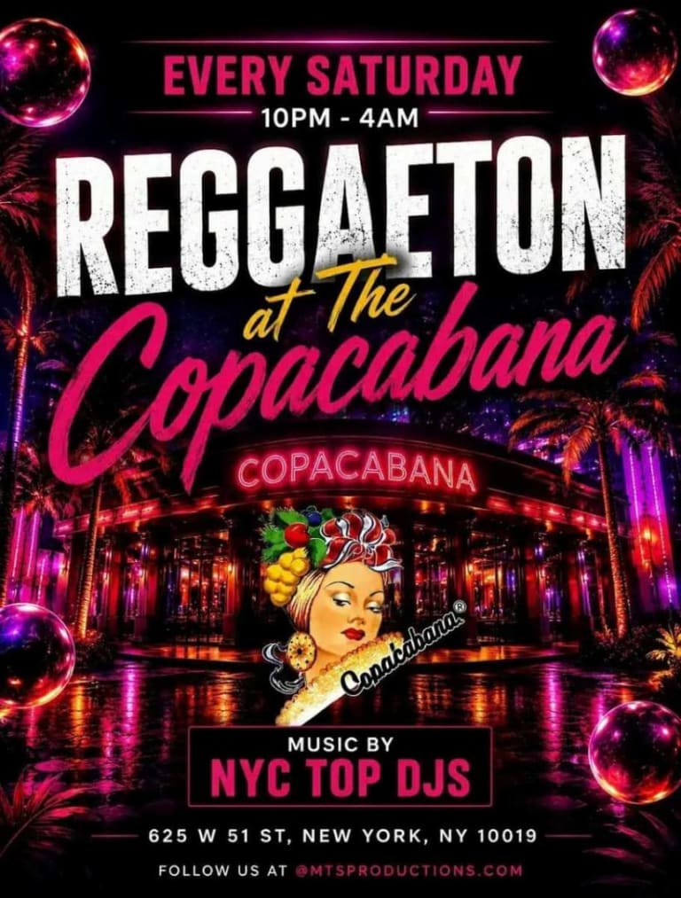 Event - Reggaeton at the Copacabana NYC | Latin Party Every Saturday - New York, New York - June 27, 2026 | concert tickets