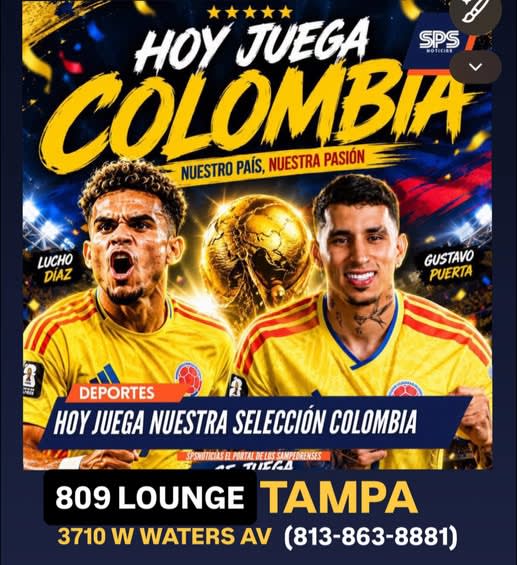 Event - HOY PARTIDO COLOMBIA EN 809 LOUNGE TAMPA - Tampa, Florida - June 23, 2026 | concert tickets
