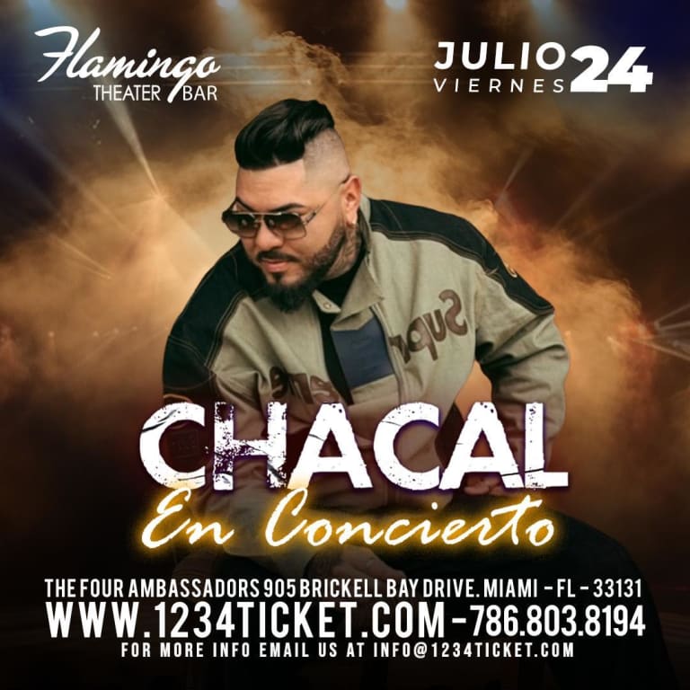 Event - Chacal En Concierto - Miami, Florida - July 24, 2026 | concert tickets