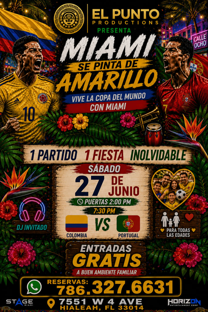 Event - 🇨🇴COLOMBIA VS 🇵🇹PORTUGAL (Los 3 Partidos 17 ,23 y 27 de 🇨🇴) - Hialeah, FL - sáb, 27 de junio de 2026} | concert tickets