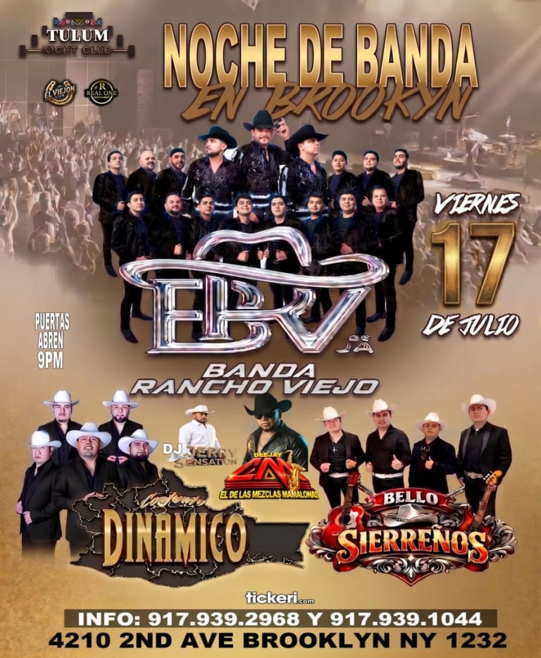 Event - 🇲🇽BANDA RANCHO VIEJO "NOCHE DE BANDA EN BROOKLYN" - Brooklyn, New York - July 17, 2026 | concert tickets