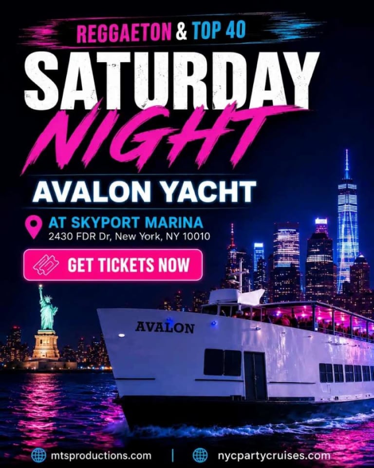 Event - Reggaeton Boat Party NYC | Avalon Yacht at Skyport Marina | June 27th - New York, New York - June 27, 2026 | concert tickets