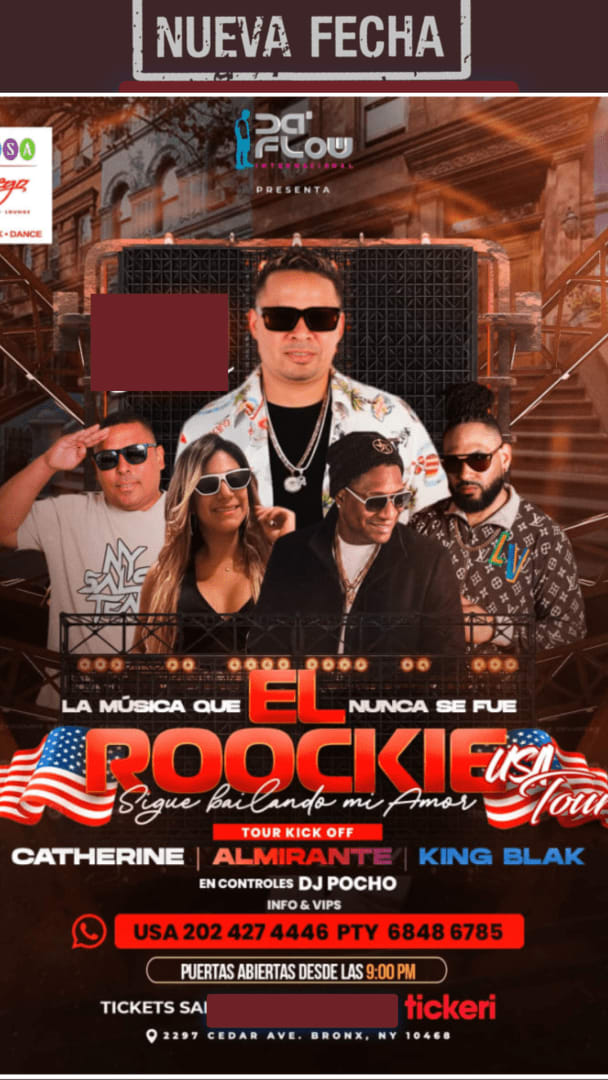 Event - El Roockie Sigue Bailando Mi Amor Tour en EL BRONX NY - NUEVA FECHA - Bronx, New York - September 19, 2026 | concert tickets