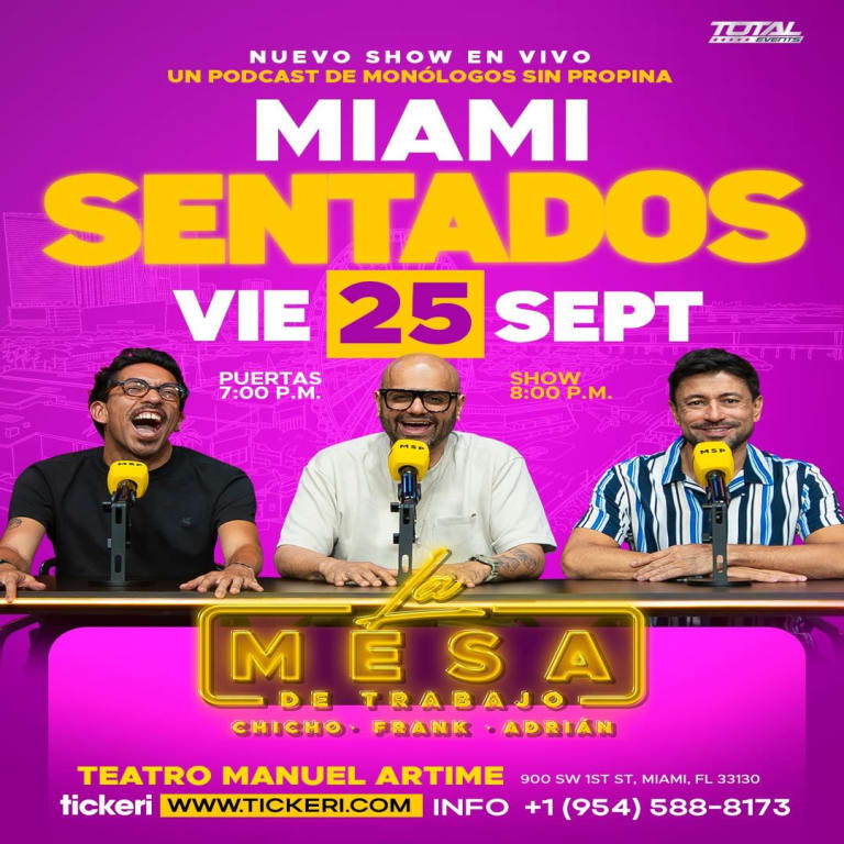 Event - Sentados un Podcast de Monologos sin Propina en Miami - Miami, Florida - September 25, 2026 | concert tickets