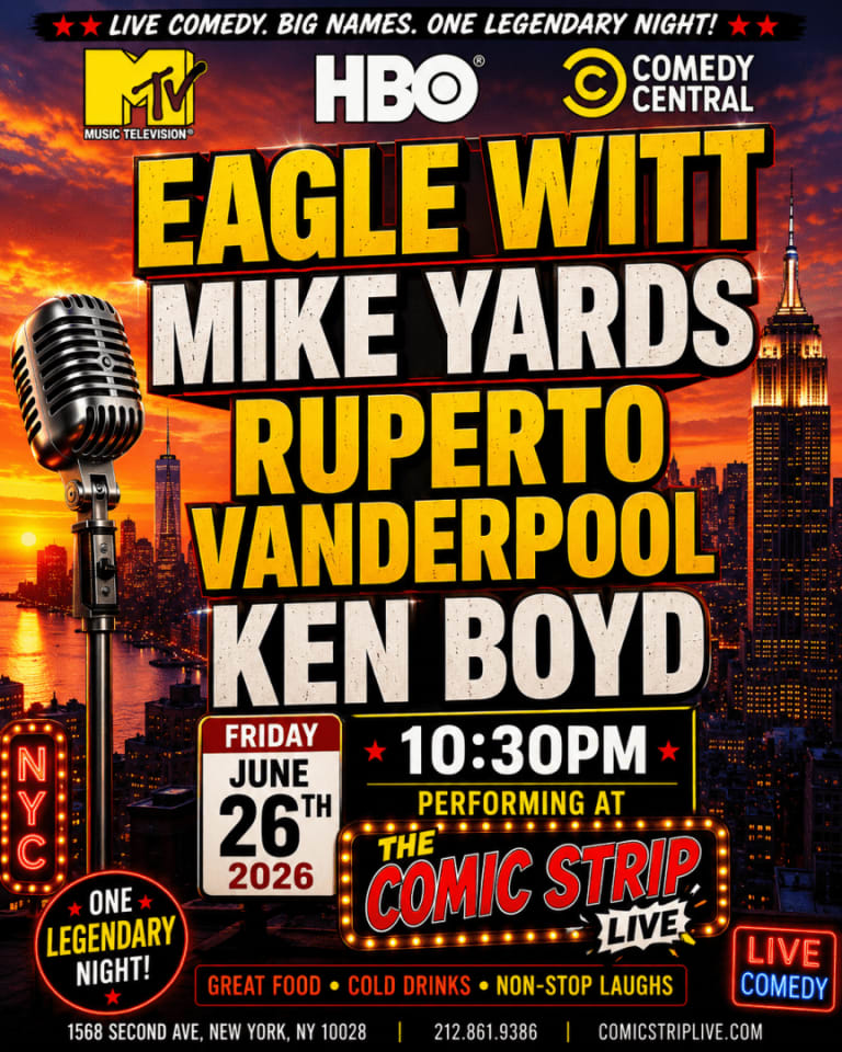Event - RUPERTO VANDERPOOL the Dominican Sensation of DEF COMEDY JAM, THE APOLLO ,  THE TRACY MORGAN SHOW HOST A ALL STAR LINE UP - New York, New York - June 26, 2026 | concert tickets