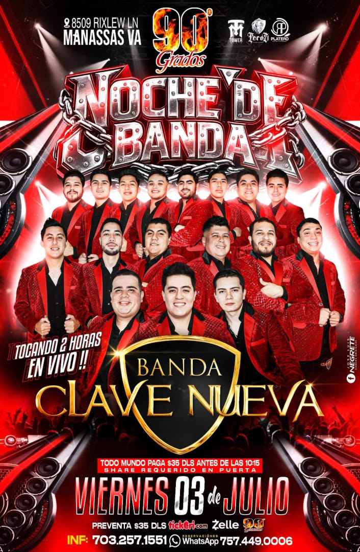 Event - NOCHE DE BANDA - Manassas, Virginia - July 3, 2026 | concert tickets