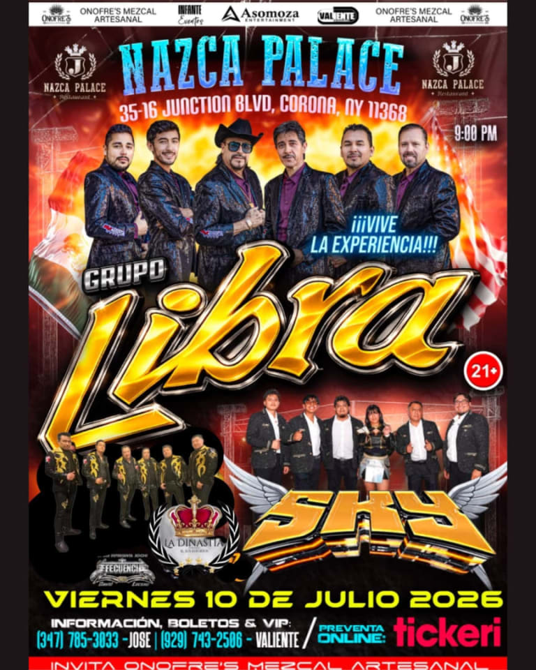 Event - GRUPO LIBRA EN QUEENS - Corona , NY - vie, 10 de julio de 2026} | concert tickets