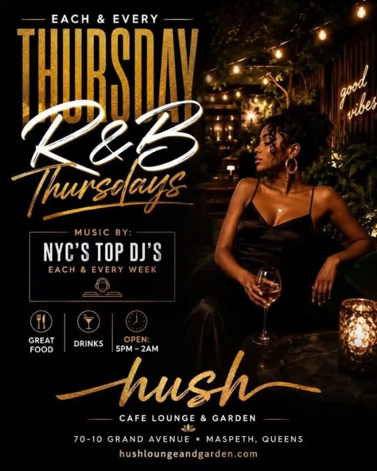 Event - R&B Thursdays at Hush Lounge Garden Queens - Queens, New York - July 2, 2026 | concert tickets