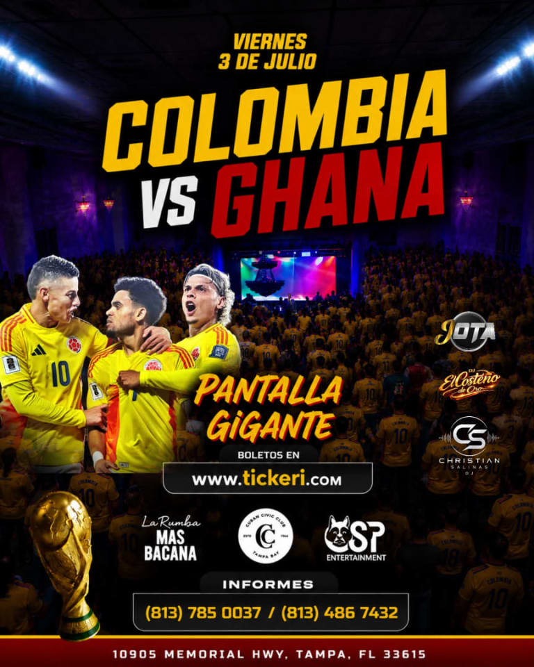 Event - Colombia vs Ghana " Si Si, Colombia " - Tampa, FL - Fri, July 3, 2026} | concert tickets