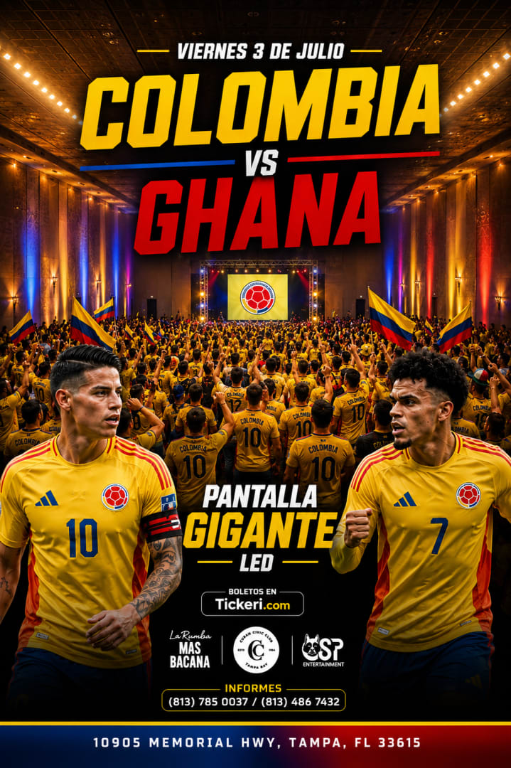 Event - Colombia vs Ghana " Si Si, Colombia " - Tampa, Florida - 3 de julio de 2026 | concert tickets