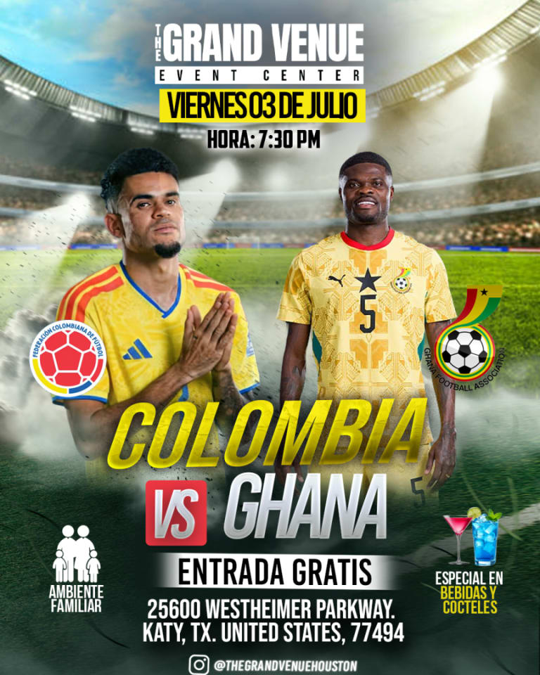 Event - Colombia vs Ghana - Katy, Texas - 3 de julio de 2026 | concert tickets