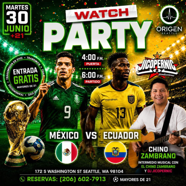 Event - Mexico vs Ecuador Watch party - Seattle, Washington - June 30, 2026 | concert tickets