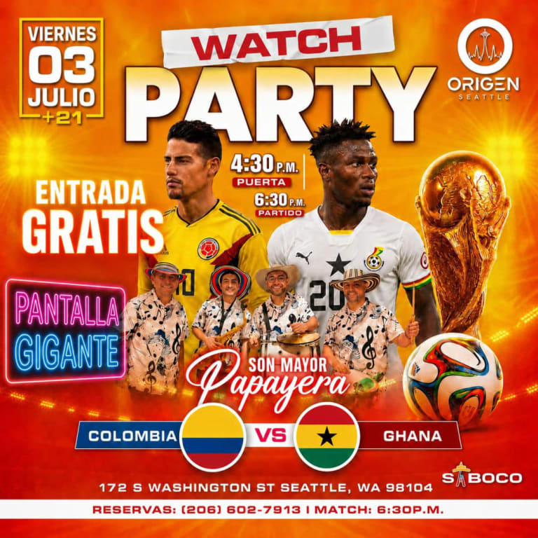 Event - Colombia vs Ghana Watch party - Seattle, Washington - July 3, 2026 | concert tickets