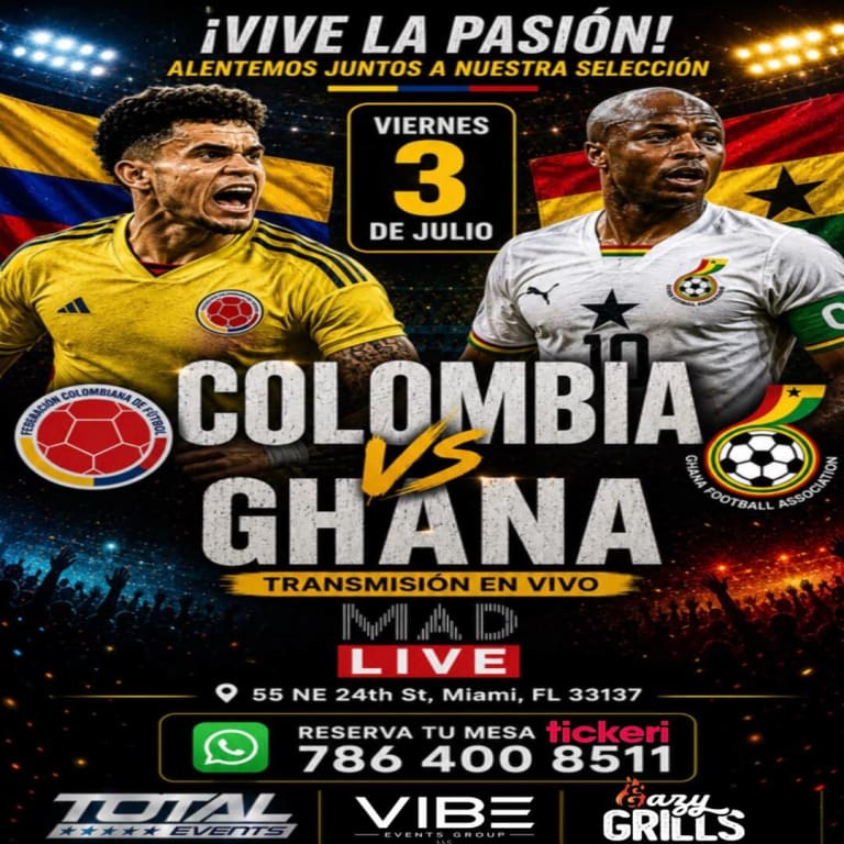 Event - Colombia vs Ghana Watch party - Miami, Florida - July 3, 2026 | concert tickets