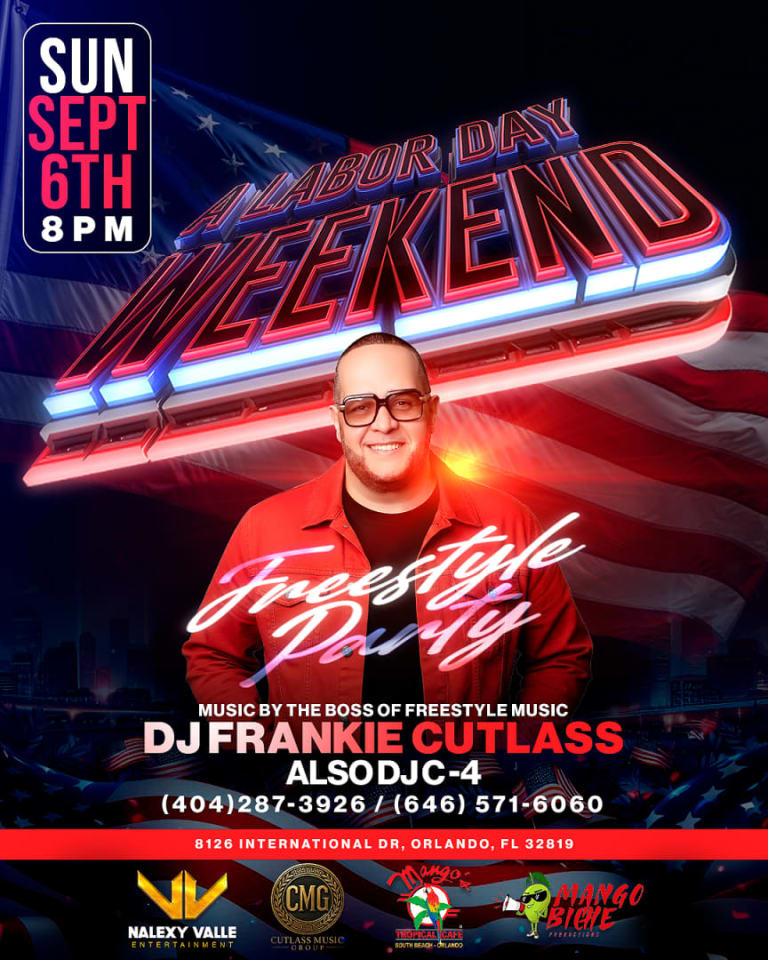 Event - DJ FRANKIE CUTLASS FREESTYLE PARTY - Orlando, Florida - September 6, 2026 | concert tickets
