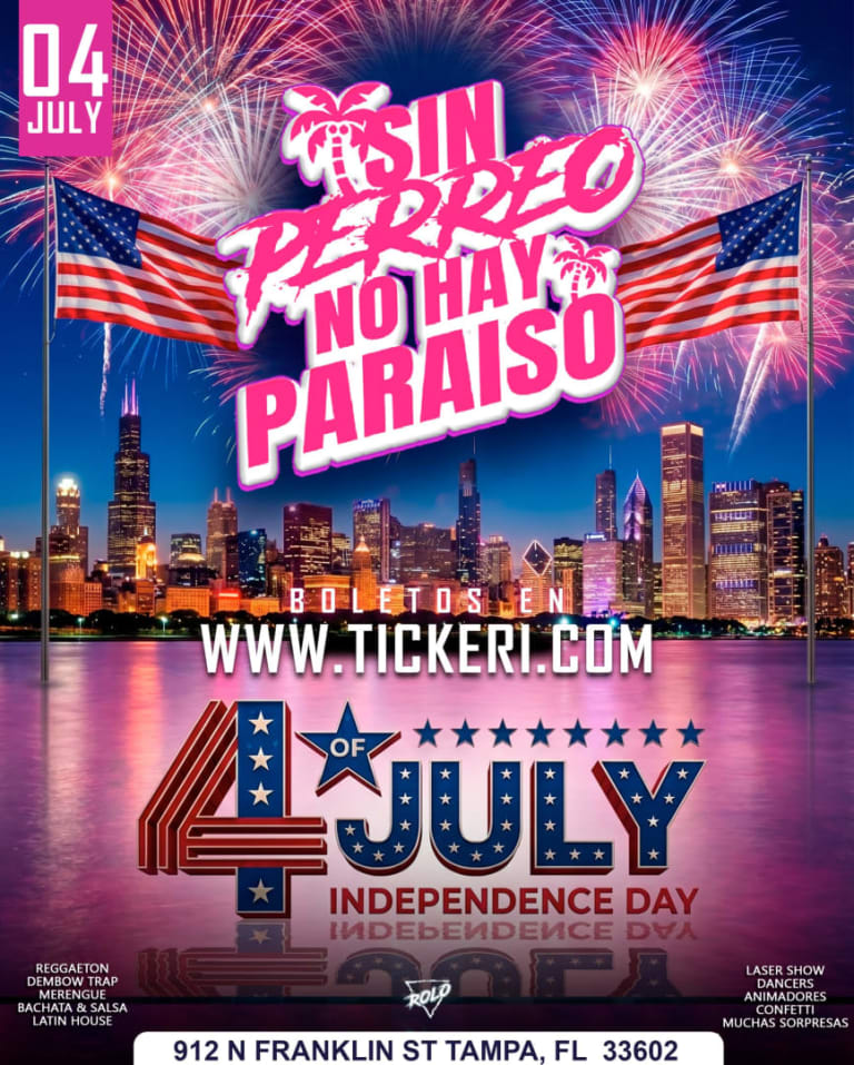 Event - Sin Perreo No hay Paraiso 4 july edition - Tampa, FL - Sat, July 4, 2026} | concert tickets