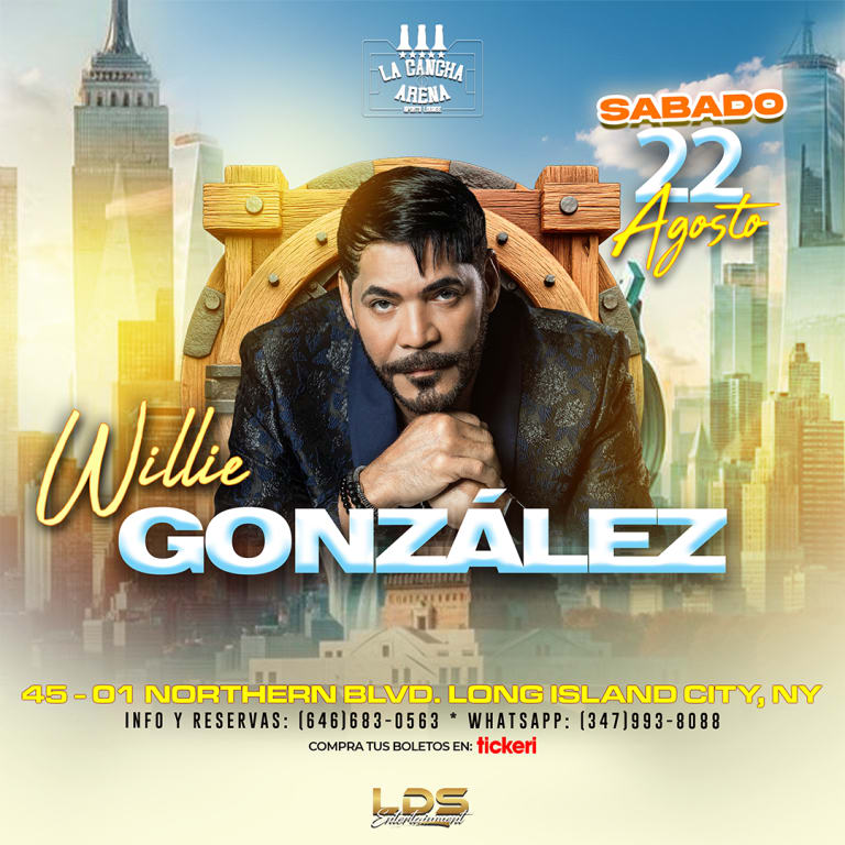 Event - WILLIE GONZALEZ EN QUEENS NYC - Queens, New York - August 22, 2026 | concert tickets