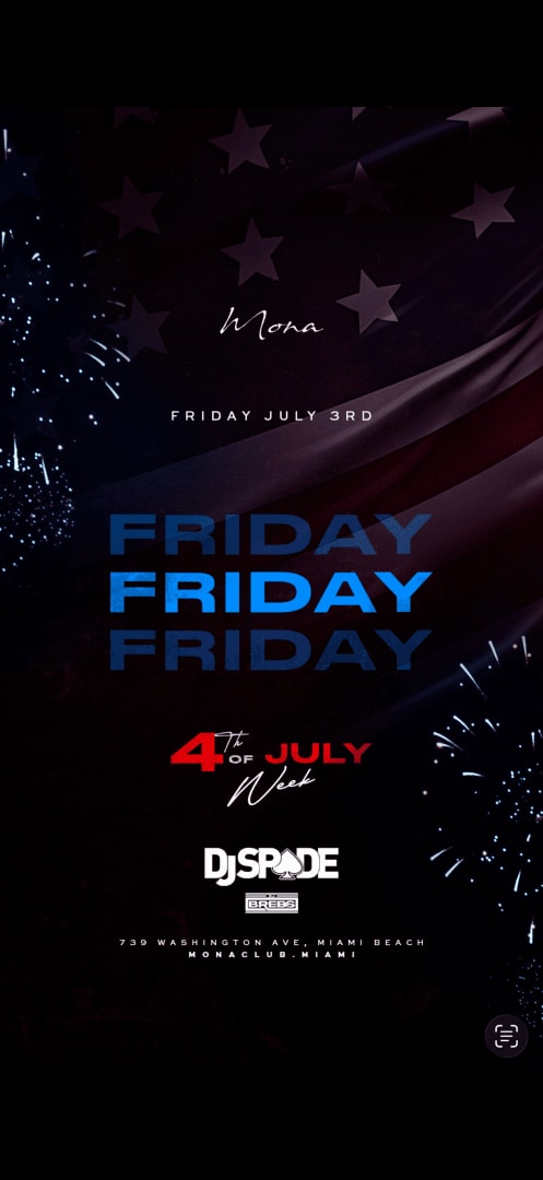 Event - July 4th Weekend 2026 At Mona Club Miami - Miami Beach, Florida - July 3, 2026 | concert tickets