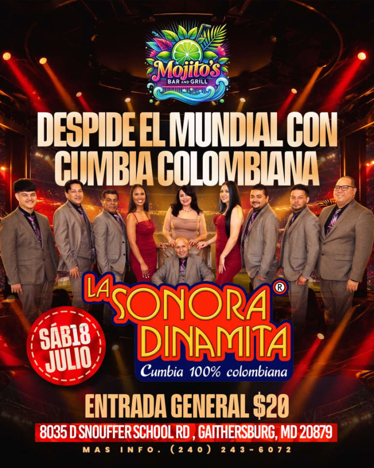 Event - La Sonora Dinamita en Mojitos Bar and Grill - Gaithersburg, Maryland - July 18, 2026 | concert tickets