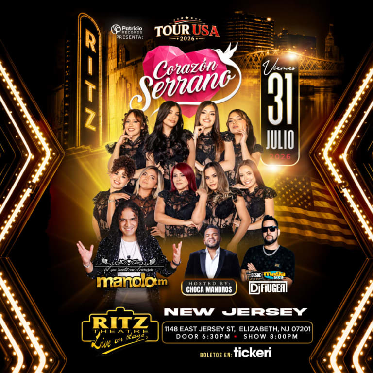 Event - Corazon Serrano en New Jersey - Elizabeth, NJ - vie, 31 de julio de 2026} | concert tickets