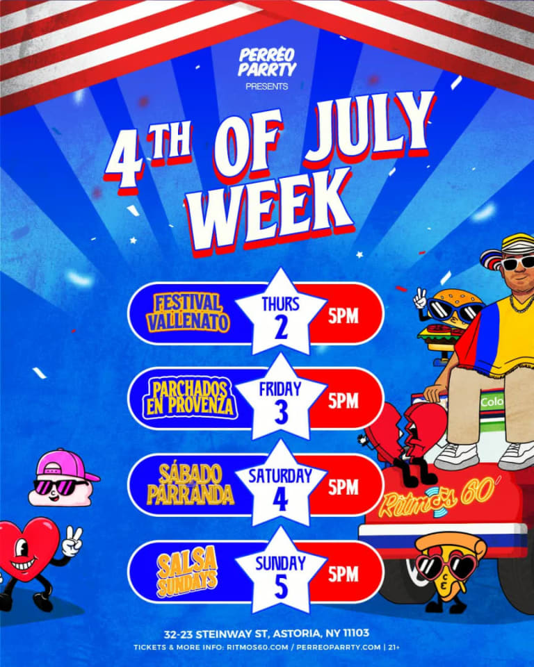 Event - NYC 4th of July Independence Festival Saturday Colombian Party Ritmos Bar - Queens, New York - July 4, 2026 | concert tickets