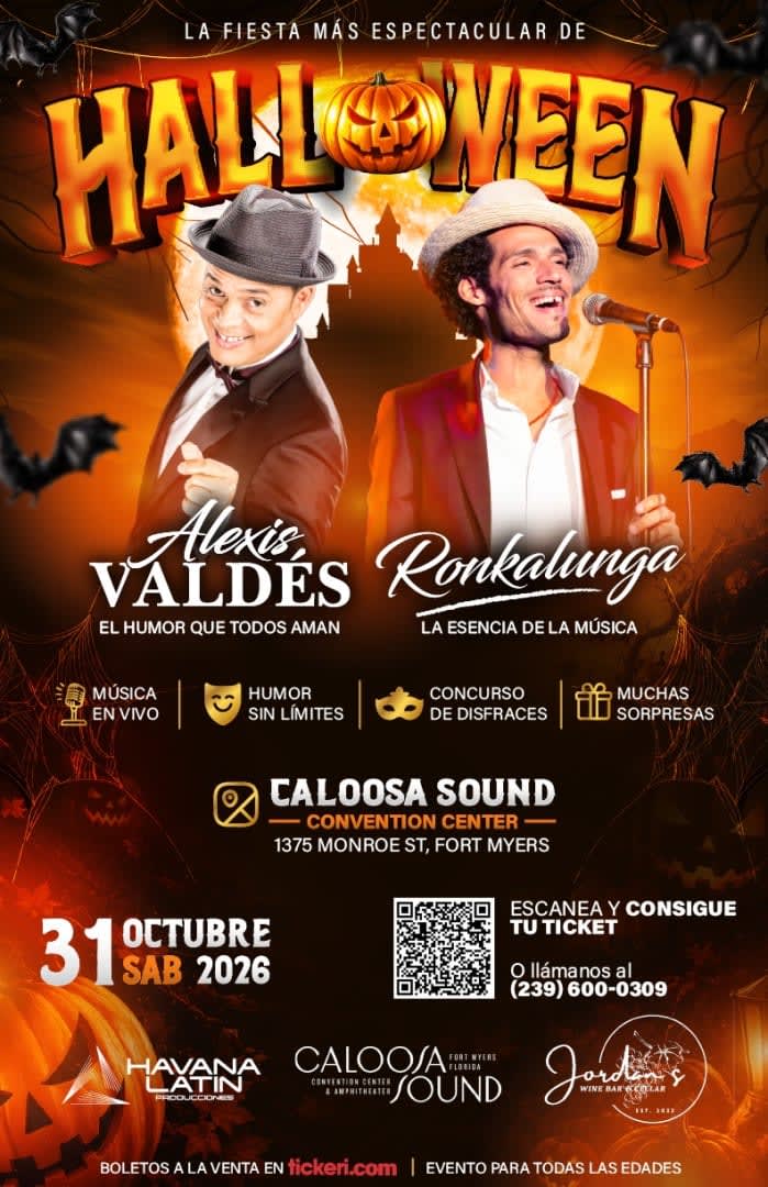 Event - Halloween Espectacular - Alexis Valdez- Ronkalunga - Fort Myers, FL - Sat, October 31, 2026} | concert tickets
