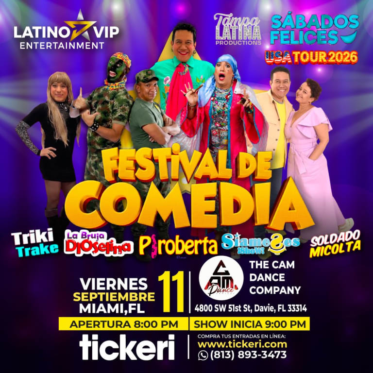 Event - FESTIVAL DE COMEDIA en "MIAMI,FL"  - Davie, Florida - September 11, 2026 | concert tickets