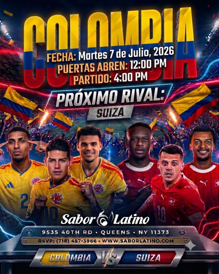 Event - COLOMBIA vs SUIZA  4:00 PM | Sabor Latino - Queens, New York - July 7, 2026 | concert tickets