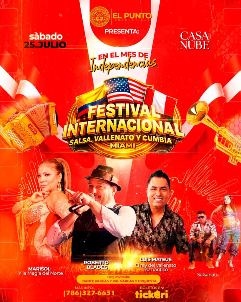 Event - FESTIVAL INTERNACIONAL DE SALSA,VALLENATO Y CUMBiA - Miami, Florida - July 25, 2026 | concert tickets