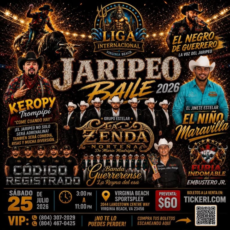 Event - Jaripeo Baile en Virginia Beach con Zenda Norteña en vivo - Virginia Beach, Virginia - July 25, 2026 | concert tickets