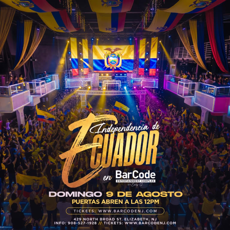 Event - Ecuadorian Independence Day - Elizabeth, NJ - dom, 9 de agosto de 2026} | concert tickets