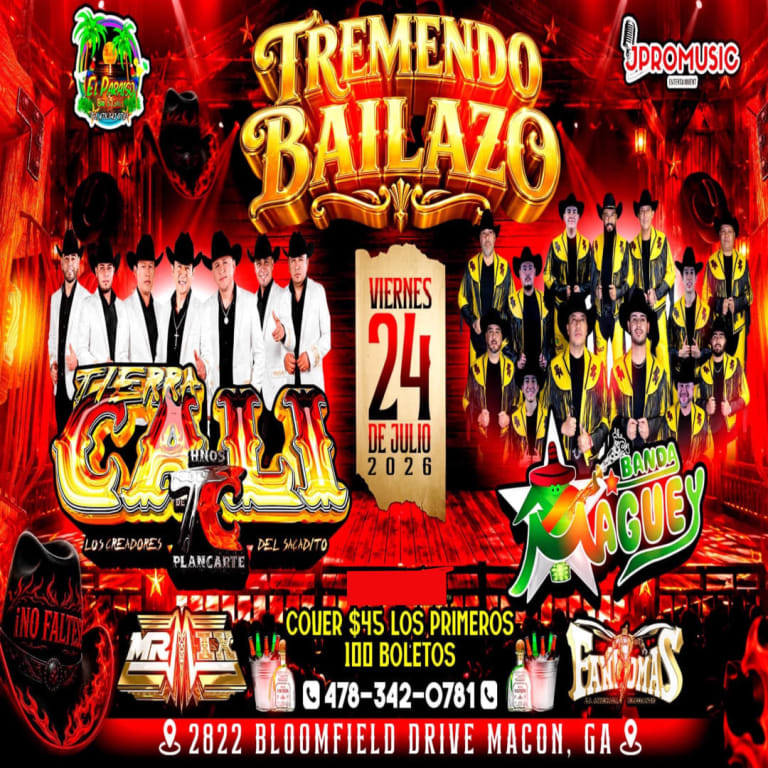Event - Tierra Cali - Macon, Georgia - July 24, 2026 | concert tickets